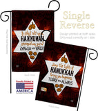 Lights Of Hanukkah - Hanukkah Winter Vertical Impressions Decorative Flags HG192594 Made In USA