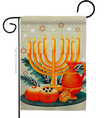 Light Of Hanukkah - Hanukkah Winter Vertical Impressions Decorative Flags HG192722 Made In USA