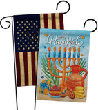 Hanukkah Feast - Hanukkah Winter Vertical Impressions Decorative Flags HG120278 Made In USA