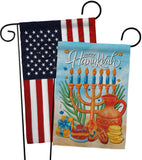 Hanukkah Feast - Hanukkah Winter Vertical Impressions Decorative Flags HG120278 Made In USA