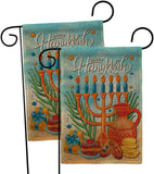 Hanukkah Feast - Hanukkah Winter Vertical Impressions Decorative Flags HG120278 Made In USA