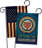 Celebratory Hanukkah - Hanukkah Winter Vertical Impressions Decorative Flags HG130430 Made In USA