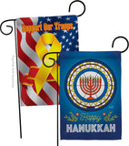 Celebratory Hanukkah - Hanukkah Winter Vertical Impressions Decorative Flags HG130430 Made In USA