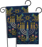 Lighting Hanukkah - Hanukkah Winter Vertical Impressions Decorative Flags HG190184 Made In USA