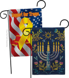 Lighting Hanukkah - Hanukkah Winter Vertical Impressions Decorative Flags HG190184 Made In USA