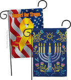 Lighting Hanukkah - Hanukkah Winter Vertical Impressions Decorative Flags HG190184 Made In USA