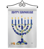 Hanukkah Menorah - Hanukkah Winter Vertical Impressions Decorative Flags HG114173 Made In USA