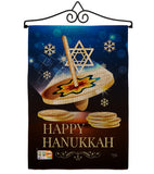 Happy Hanukkah Dreidel - Hanukkah Winter Vertical Impressions Decorative Flags HG114174 Made In USA