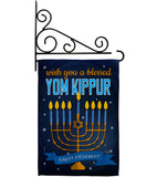 Blessed Yom Kippur - Hanukkah Winter Vertical Impressions Decorative Flags HG114226 Made In USA