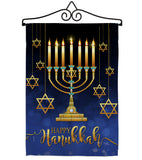 Happy Hanukkah - Hanukkah Winter Vertical Impressions Decorative Flags HG114227 Made In USA