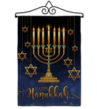 Happy Hanukkah - Hanukkah Winter Vertical Impressions Decorative Flags HG114227 Made In USA