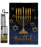 Happy Hanukkah - Hanukkah Winter Vertical Impressions Decorative Flags HG114227 Made In USA