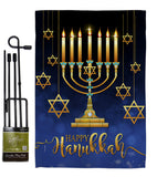 Happy Hanukkah - Hanukkah Winter Vertical Impressions Decorative Flags HG114227 Made In USA