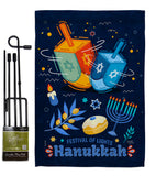 Festival Of Lights - Hanukkah Winter Vertical Impressions Decorative Flags HG114228 Made In USA