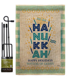 Jewish Festival - Hanukkah Winter Vertical Impressions Decorative Flags HG114229 Made In USA