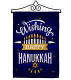 Wish Happy Hanukkah - Hanukkah Winter Vertical Impressions Decorative Flags HG114239 Made In USA