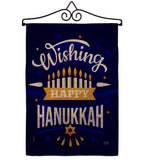 Wish Happy Hanukkah - Hanukkah Winter Vertical Impressions Decorative Flags HG114239 Made In USA