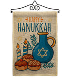 Hanukkah Sufganiyot - Hanukkah Winter Vertical Impressions Decorative Flags HG114240 Made In USA