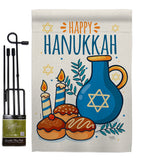 Hanukkah Sufganiyot - Hanukkah Winter Vertical Impressions Decorative Flags HG114240 Made In USA