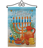 Hanukkah Feast - Hanukkah Winter Vertical Impressions Decorative Flags HG120278 Made In USA