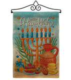 Hanukkah Feast - Hanukkah Winter Vertical Impressions Decorative Flags HG120278 Made In USA