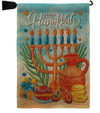 Hanukkah Feast - Hanukkah Winter Vertical Impressions Decorative Flags HG120278 Made In USA