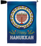 Celebratory Hanukkah - Hanukkah Winter Vertical Impressions Decorative Flags HG130430 Made In USA