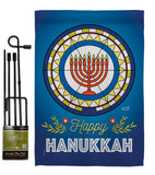 Celebratory Hanukkah - Hanukkah Winter Vertical Impressions Decorative Flags HG130430 Made In USA