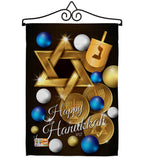 Happy Hanukkah - Hanukkah Winter Vertical Impressions Decorative Flags HG137063 Made In USA