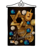 Happy Hanukkah - Hanukkah Winter Vertical Impressions Decorative Flags HG137063 Made In USA