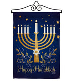 Happy Hanukkah - Hanukkah Winter Vertical Impressions Decorative Flags HG137324 Made In USA
