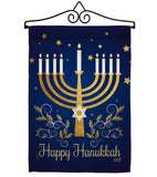 Happy Hanukkah - Hanukkah Winter Vertical Impressions Decorative Flags HG137324 Made In USA