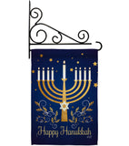 Happy Hanukkah - Hanukkah Winter Vertical Impressions Decorative Flags HG137324 Made In USA