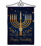 Happy Hanukkah - Hanukkah Winter Vertical Impressions Decorative Flags HG137324 Made In USA