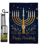 Happy Hanukkah - Hanukkah Winter Vertical Impressions Decorative Flags HG137324 Made In USA