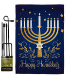 Happy Hanukkah - Hanukkah Winter Vertical Impressions Decorative Flags HG137324 Made In USA