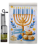 Jewish Festival - Hanukkah Winter Vertical Impressions Decorative Flags HG137325 Made In USA