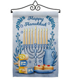 Happy Hanukkah - Hanukkah Winter Vertical Impressions Decorative Flags HG137326 Made In USA