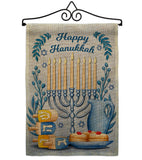 Happy Hanukkah - Hanukkah Winter Vertical Impressions Decorative Flags HG137326 Made In USA