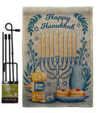 Happy Hanukkah - Hanukkah Winter Vertical Impressions Decorative Flags HG137326 Made In USA