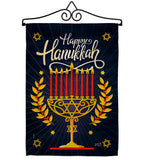 Happy Hanukkah - Hanukkah Winter Vertical Impressions Decorative Flags HG137327 Made In USA