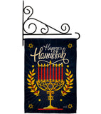 Happy Hanukkah - Hanukkah Winter Vertical Impressions Decorative Flags HG137327 Made In USA