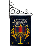 Happy Hanukkah - Hanukkah Winter Vertical Impressions Decorative Flags HG137327 Made In USA