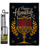 Happy Hanukkah - Hanukkah Winter Vertical Impressions Decorative Flags HG137327 Made In USA