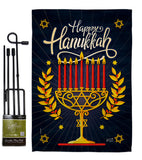 Happy Hanukkah - Hanukkah Winter Vertical Impressions Decorative Flags HG137327 Made In USA