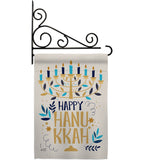 Happy Hanukkah - Hanukkah Winter Vertical Impressions Decorative Flags HG137328 Made In USA