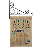 Happy Hanukkah - Hanukkah Winter Vertical Impressions Decorative Flags HG137328 Made In USA