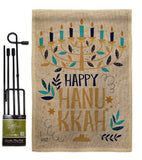 Happy Hanukkah - Hanukkah Winter Vertical Impressions Decorative Flags HG137328 Made In USA