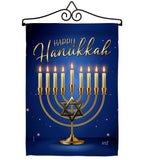 Happy Hanukkah - Hanukkah Winter Vertical Impressions Decorative Flags HG137329 Made In USA