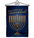 Happy Hanukkah - Hanukkah Winter Vertical Impressions Decorative Flags HG137329 Made In USA